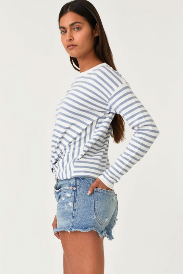 Stripe Front Knot Pullover