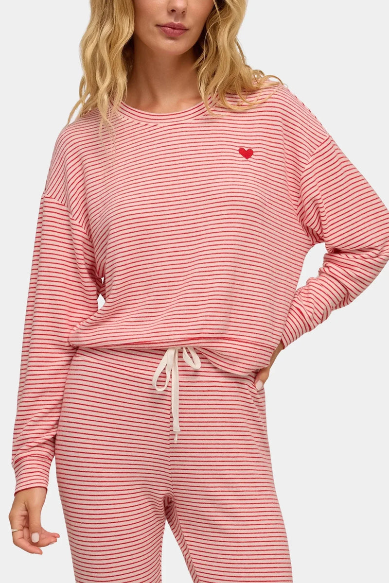 Bisous Stripe LS Top