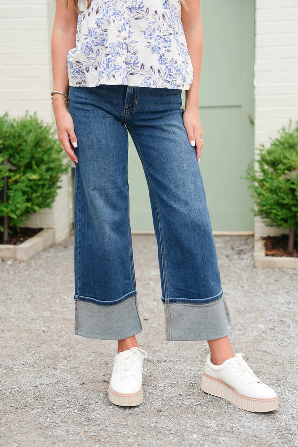 Carrie Cuffed Slim Wide