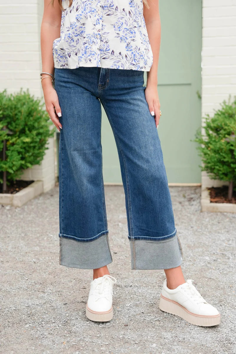 Carrie Cuffed Slim Wide