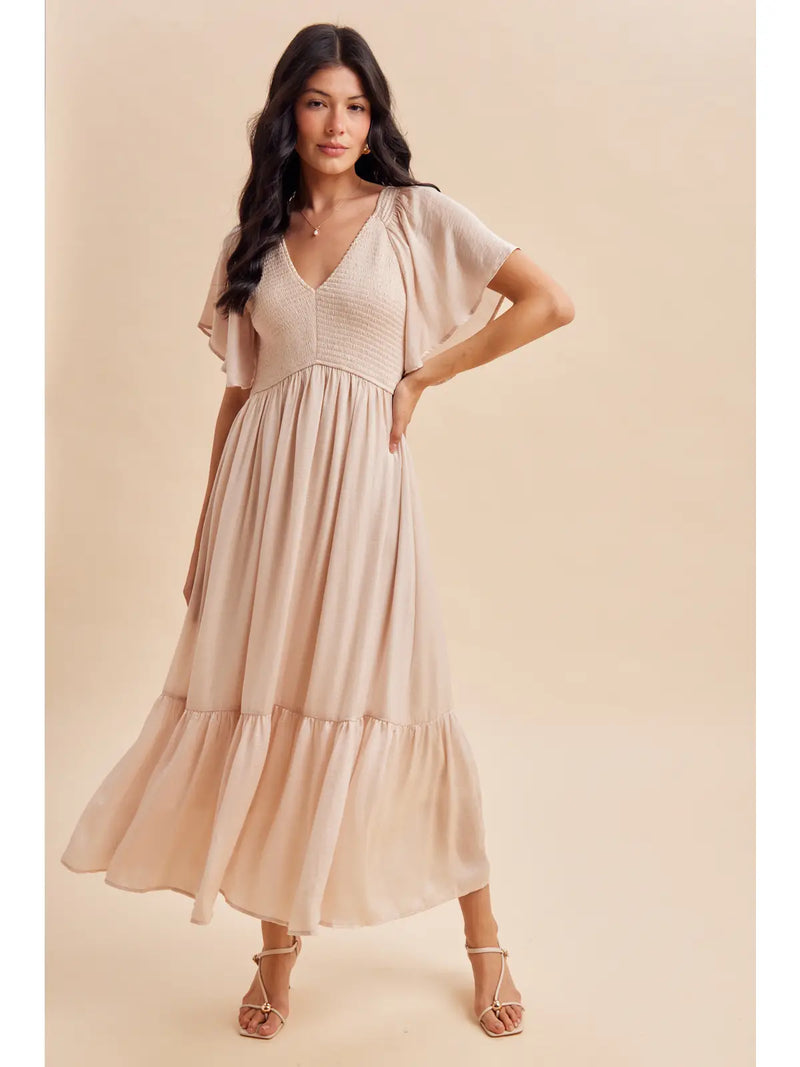 midi boho dresses for wedding guest Dress Champagne / S A thoughtful and beautiful Color:Ocean Mist STYLISTPICK Jovani 23325 Yellow Long