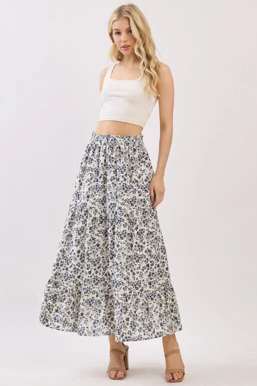 Veronica Tiered Midi Skirt
