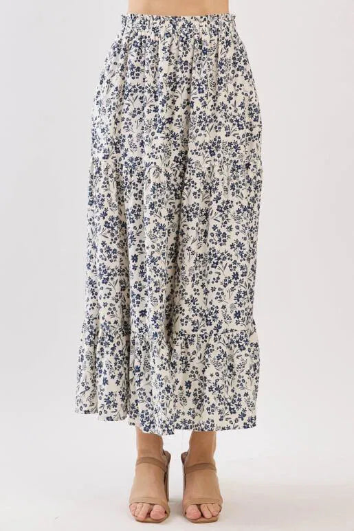 Veronica Tiered Midi Skirt
