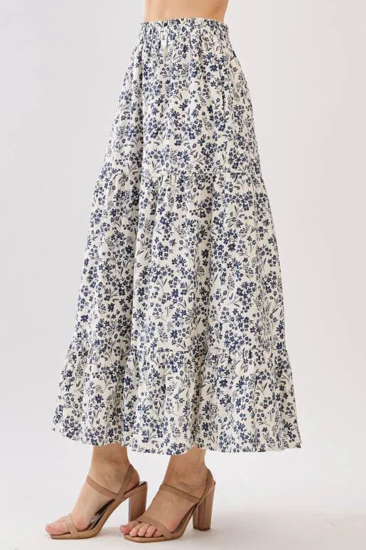 Veronica Tiered Midi Skirt