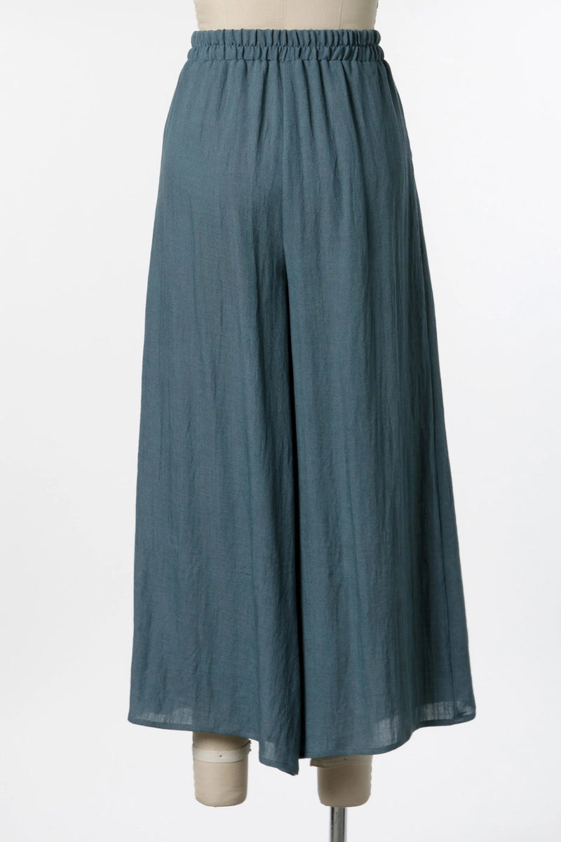 Brenda Woven Wide Leg Pant Dark Slate