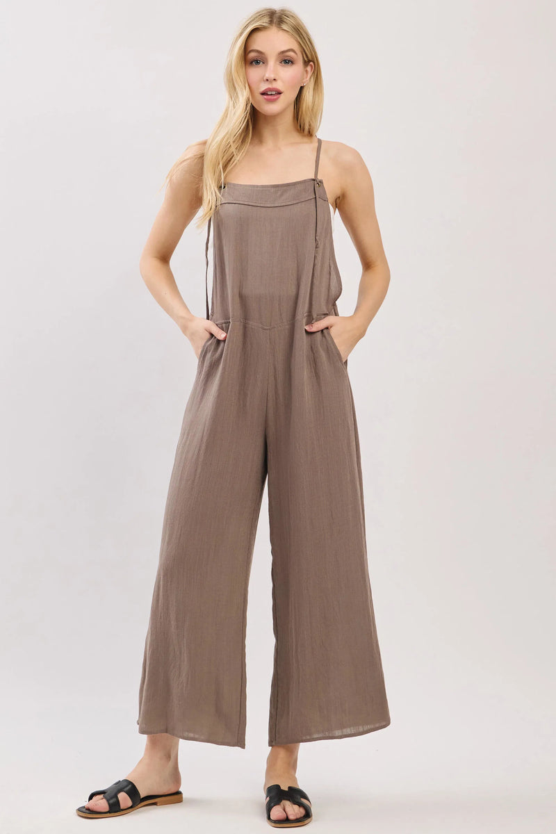 New Mia Jumpsuit Walnut Gray