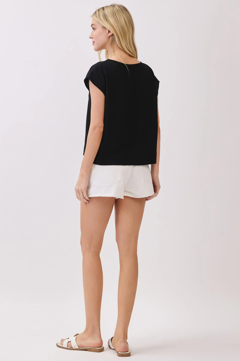 Selma Boxy Top Black