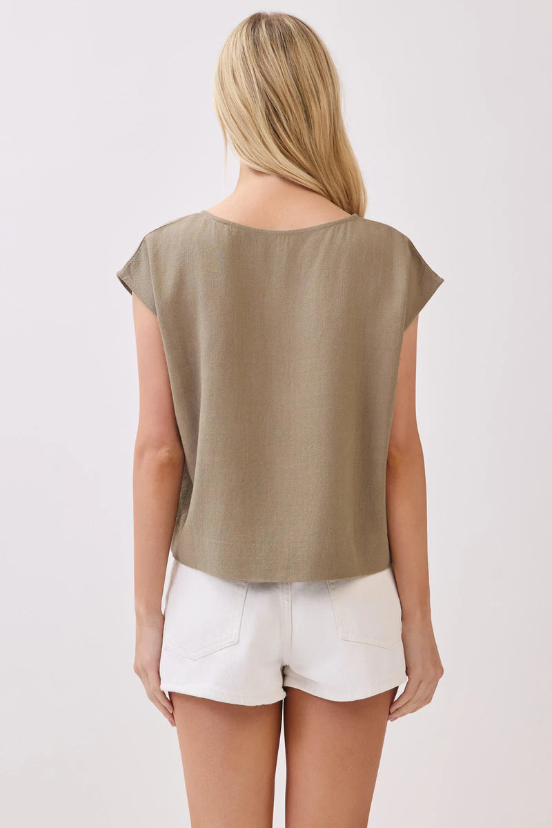 Selma Boxy Top Vintage Olive