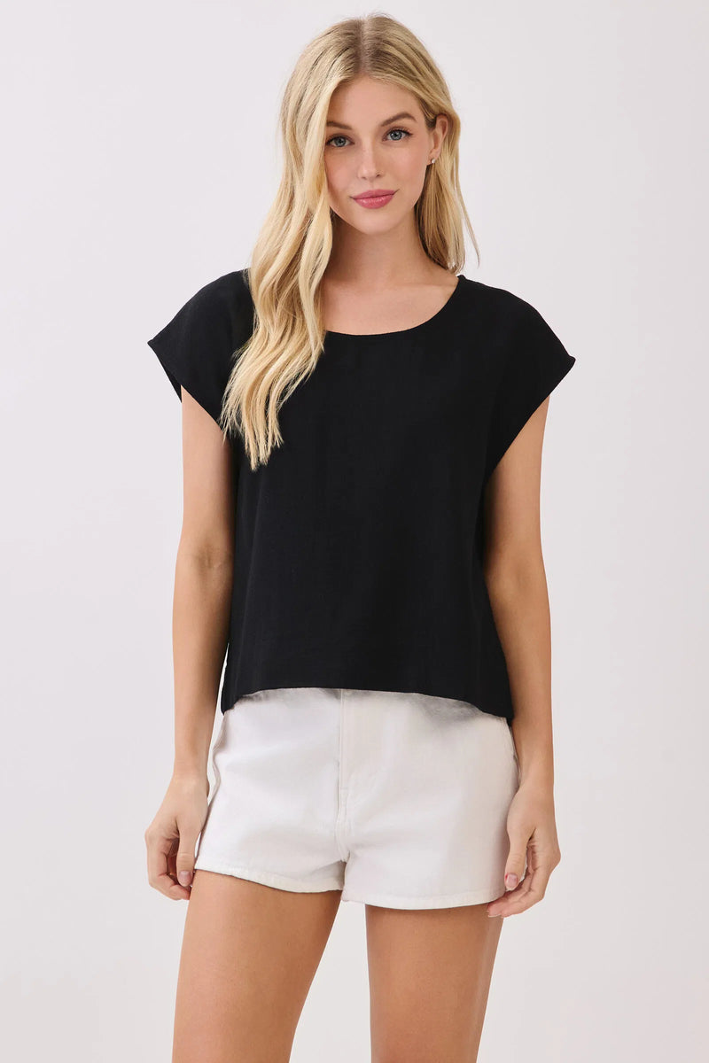 Selma Boxy Top Black