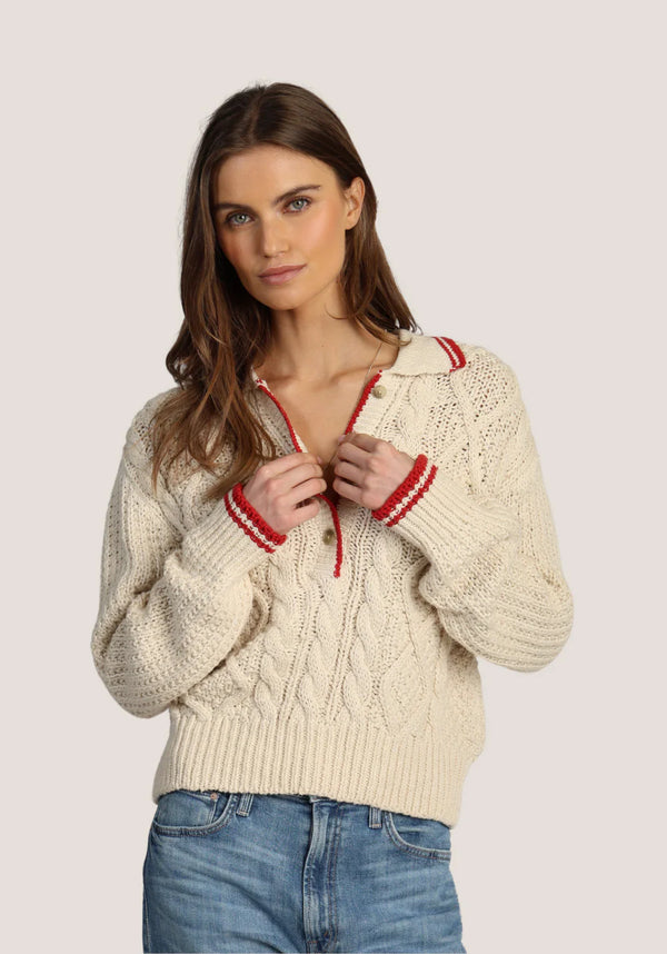 Charlotte Cable Button Sweater