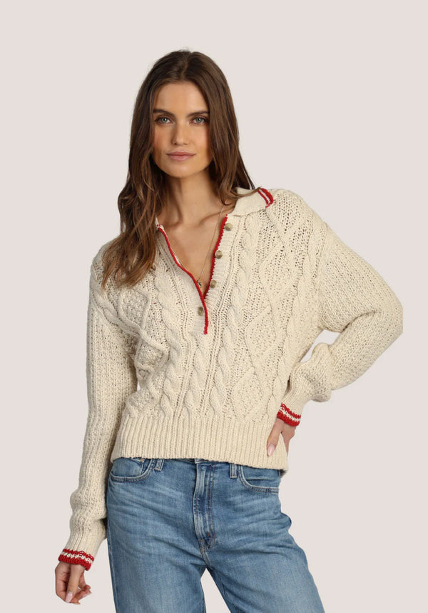 Charlotte Cable Button Sweater