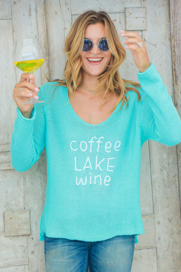 Coffee Lake Wine V-Neck Sweater