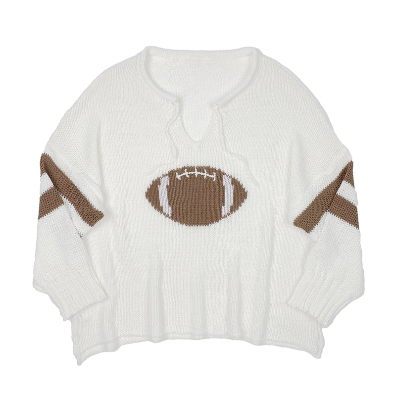 Football V-Neck Sweater