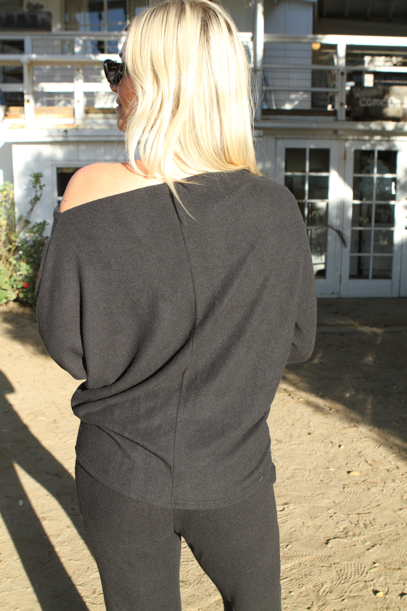 Olivia Off Shoulder Top Black