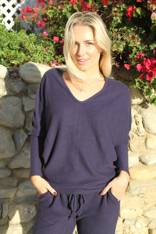 MG V-Neck Sweater Top eclipse