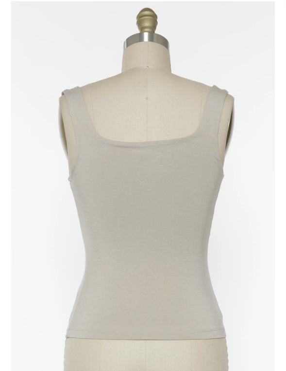 Tank With Square Neck fog