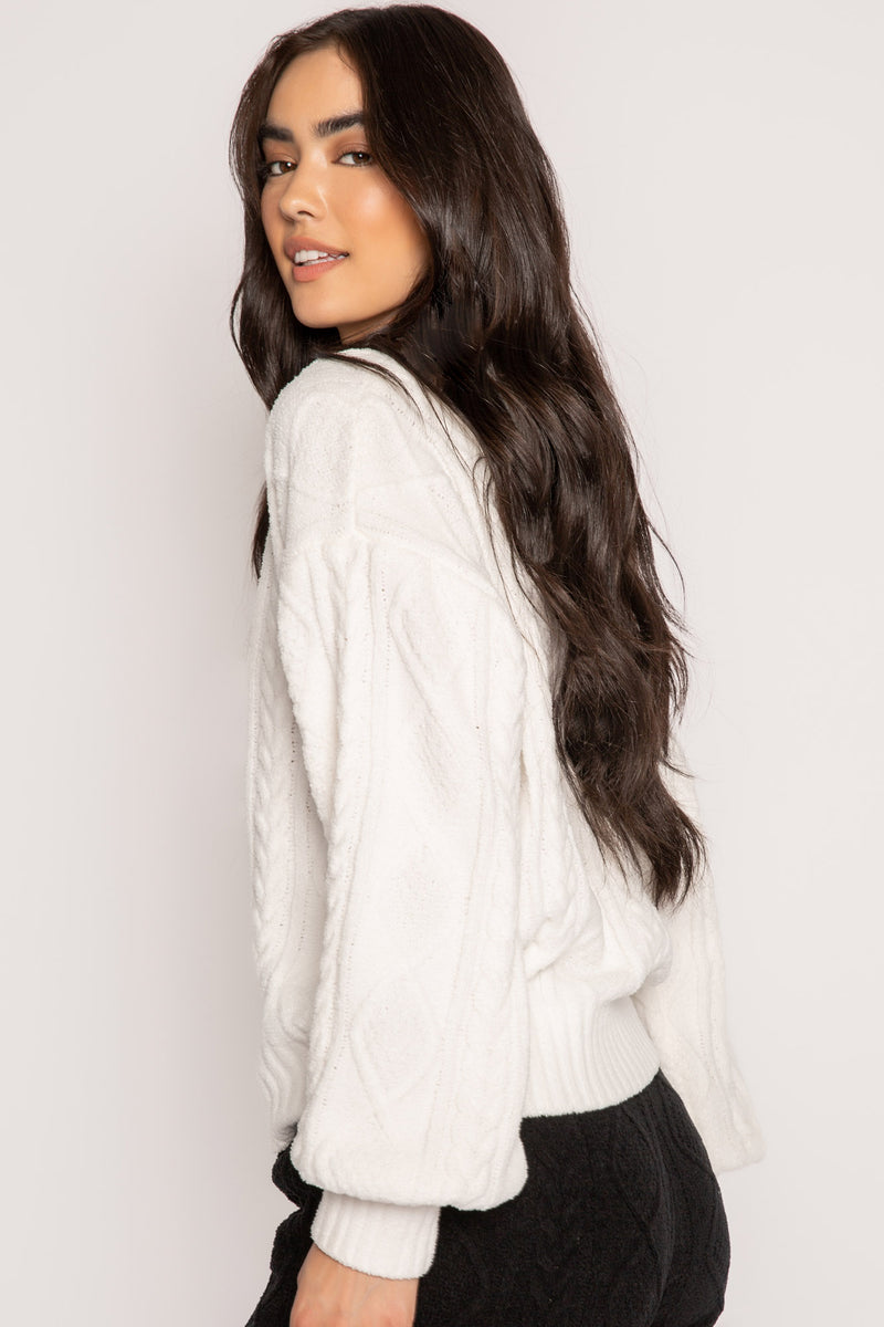 Cozy In Cable Long Sleeve Top