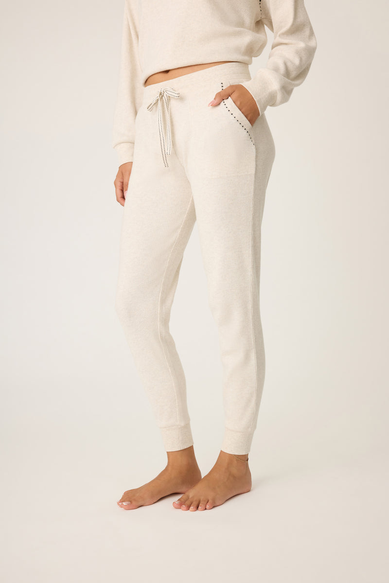 BND Pant Cross Stitch Light Oatmeal