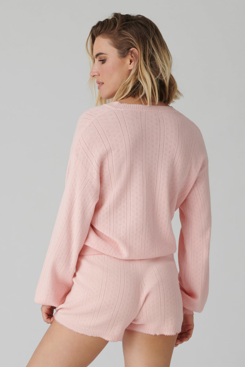 PJS Sweetheart Pointelle Cardigan