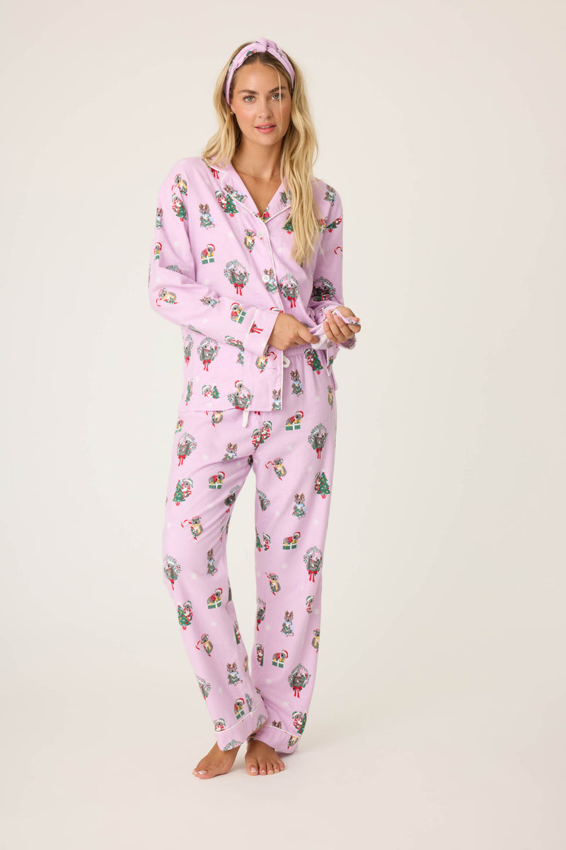 PJ Set Flannels Lavender Glow