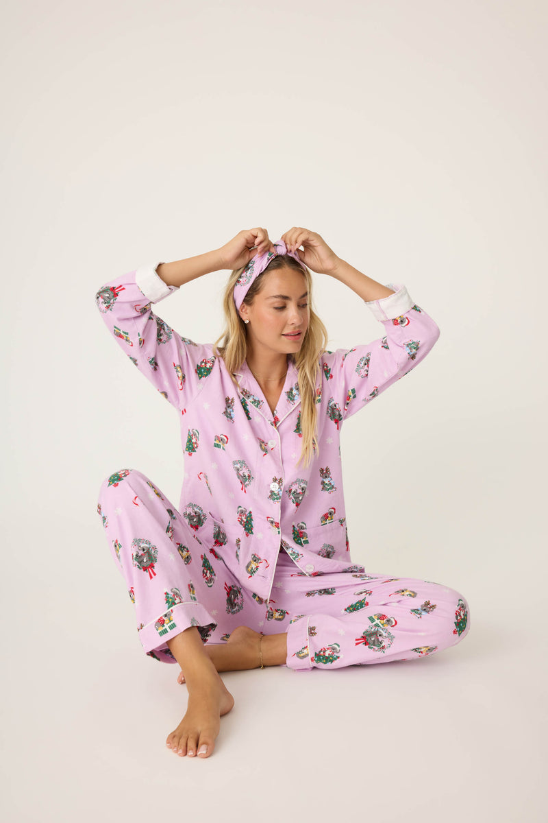 PJ Set Flannels Lavender Glow