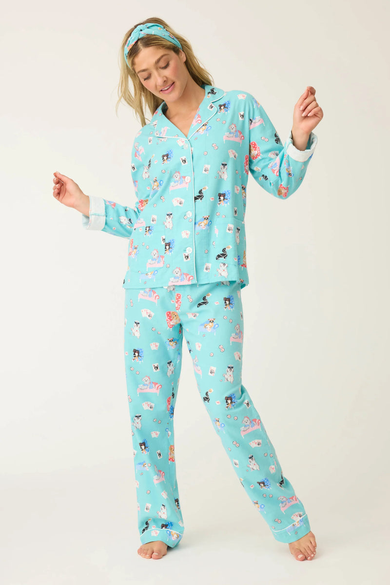 PJ Flannel Set Turquoise