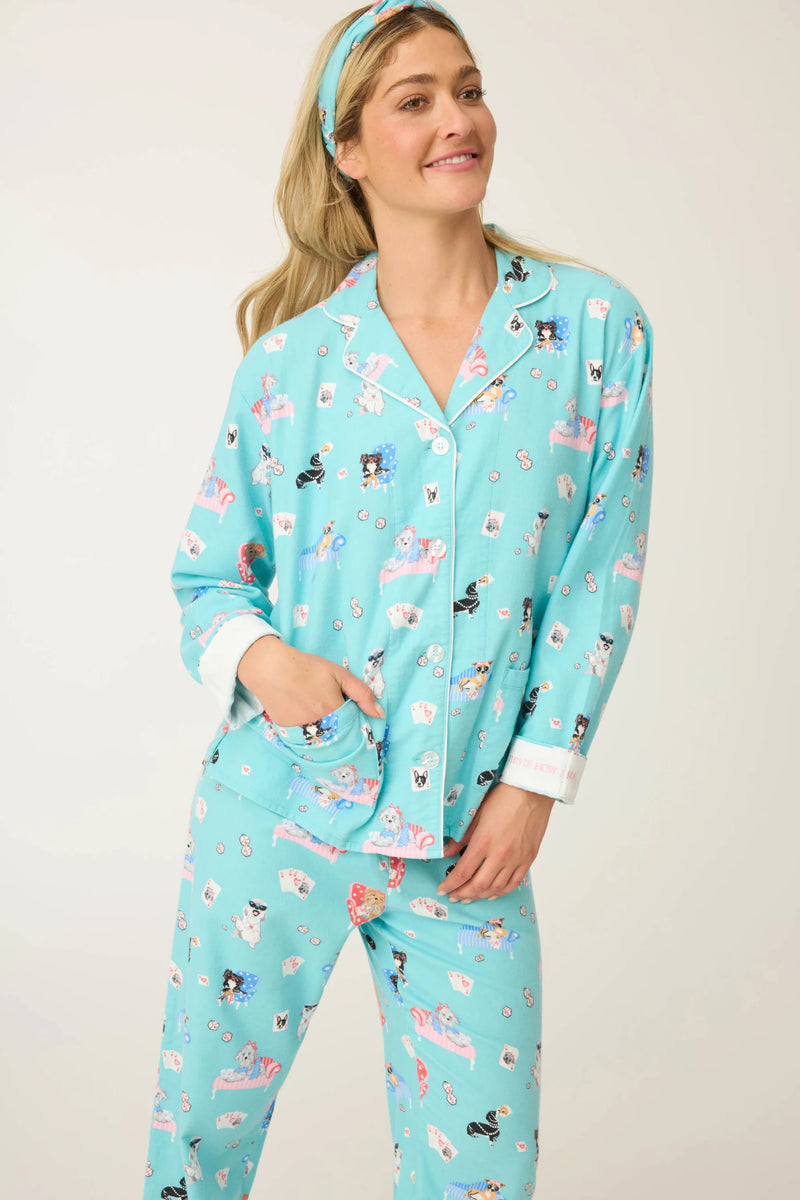 PJ Flannel Set Turquoise