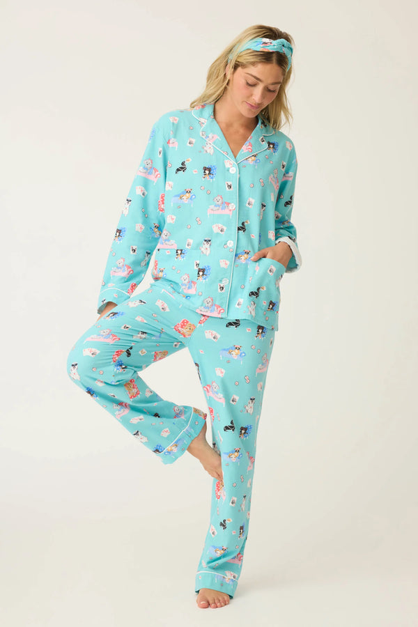 PJ Flannel Set Turquoise