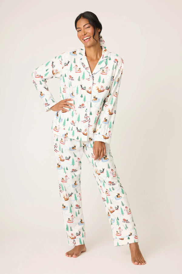 PJ Flannel Set White