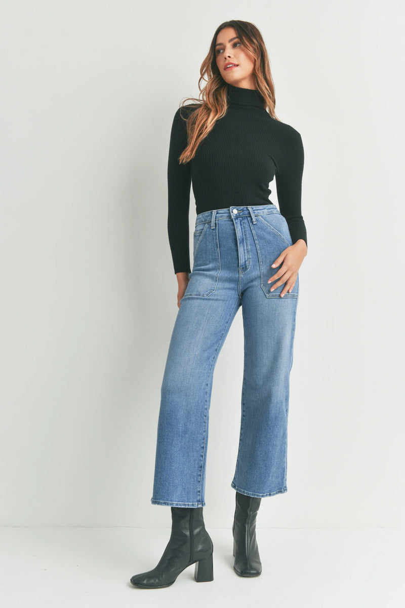 JBD HR CARGO POCKET WIDE LEG medium denim