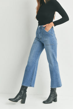 JBD HR CARGO POCKET WIDE LEG medium denim