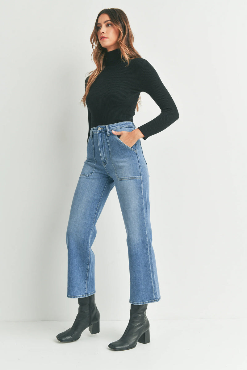 JBD HR CARGO POCKET WIDE LEG medium denim