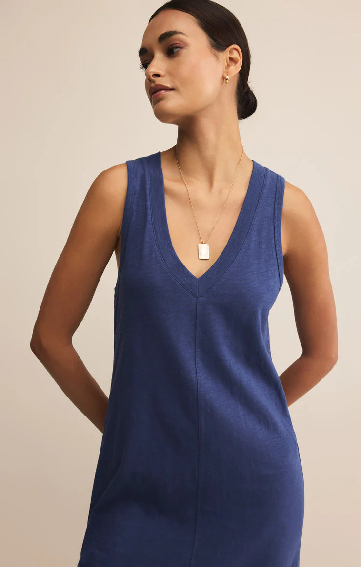 Palisades Midi Dress Yacht Blue