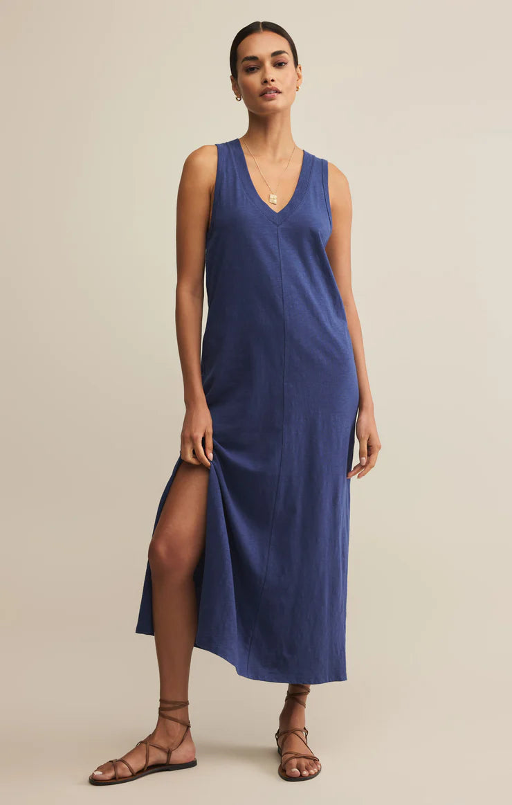 Palisades Midi Dress Yacht Blue