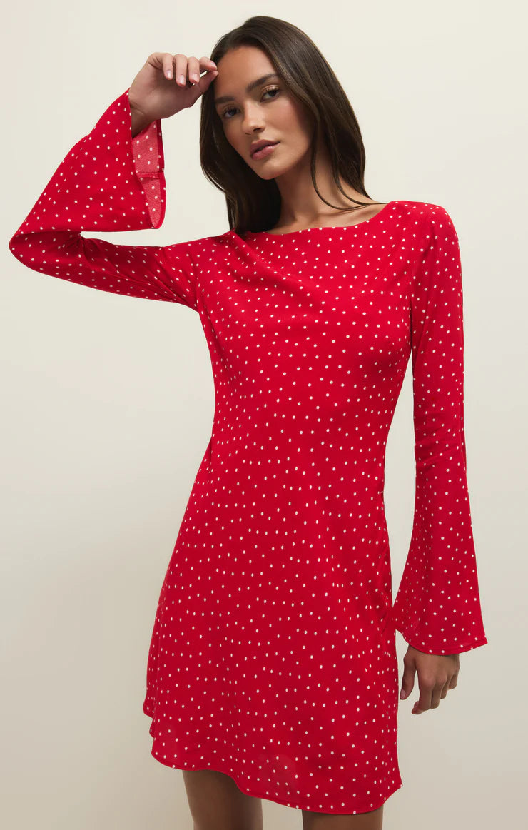Campbell Dot Crepe Mini Dress – Stevie Sister