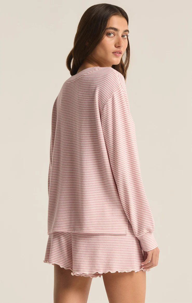 ZSP Stay Cozy Stripe LS Top