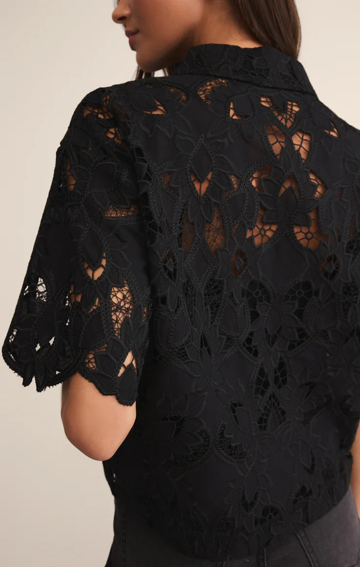 Midnight Lace Top Black