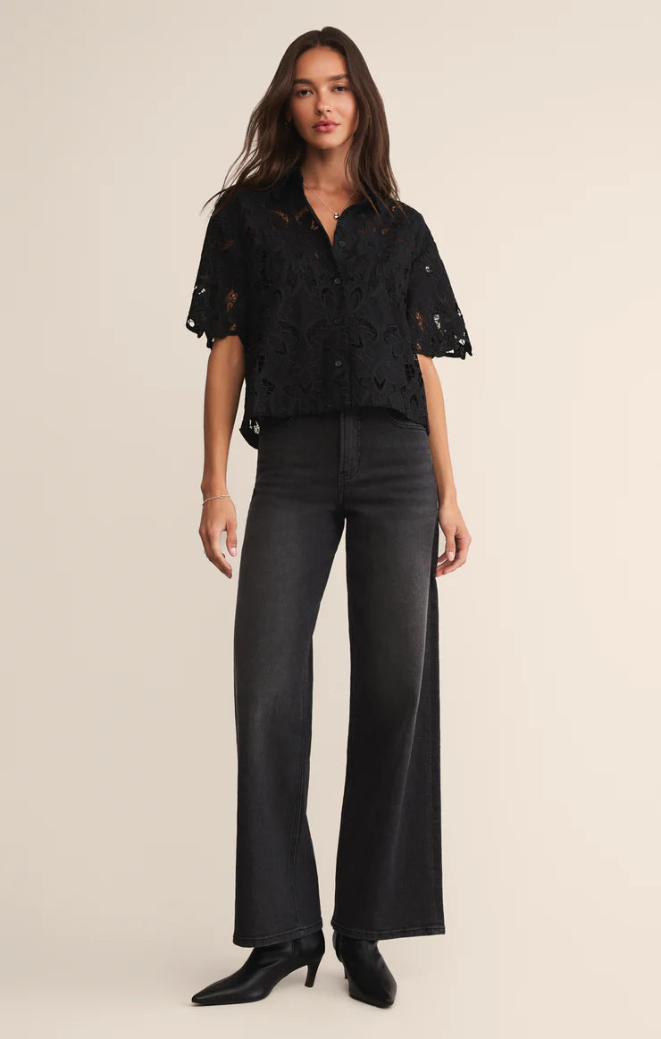 Midnight Lace Top Black