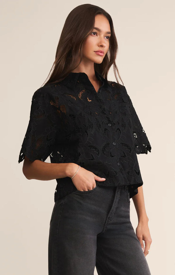 Midnight Lace Top Black