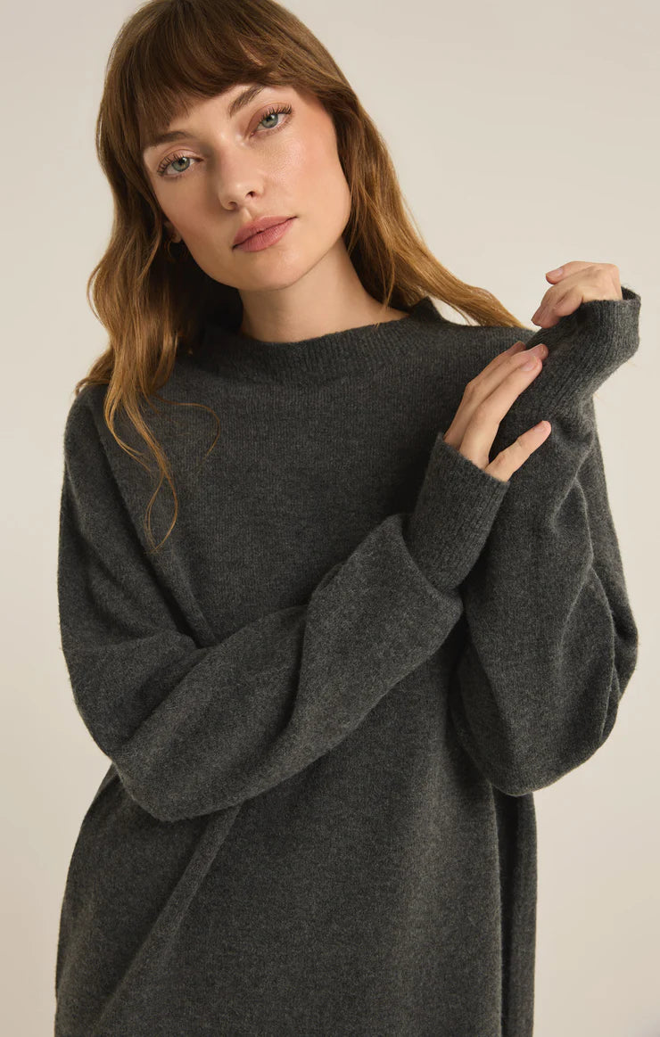 Gia Crew Neck Sweater Charcoal Heather