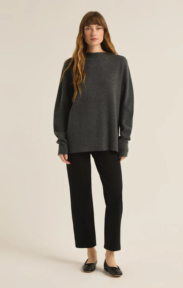 Gia Crew Neck Sweater Charcoal Heather