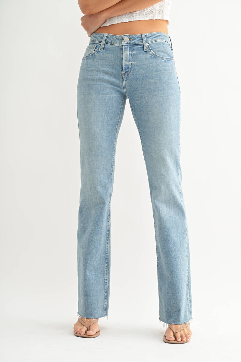 Layla Low Rise Boot Cut Medium Denim
