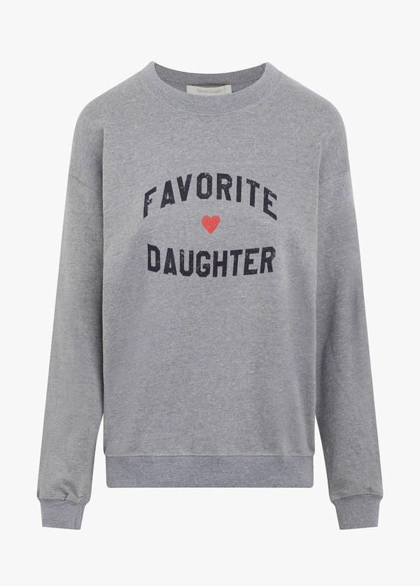 FVD Favorite Daughter Heart Logo Sweatshirt Heather Grey