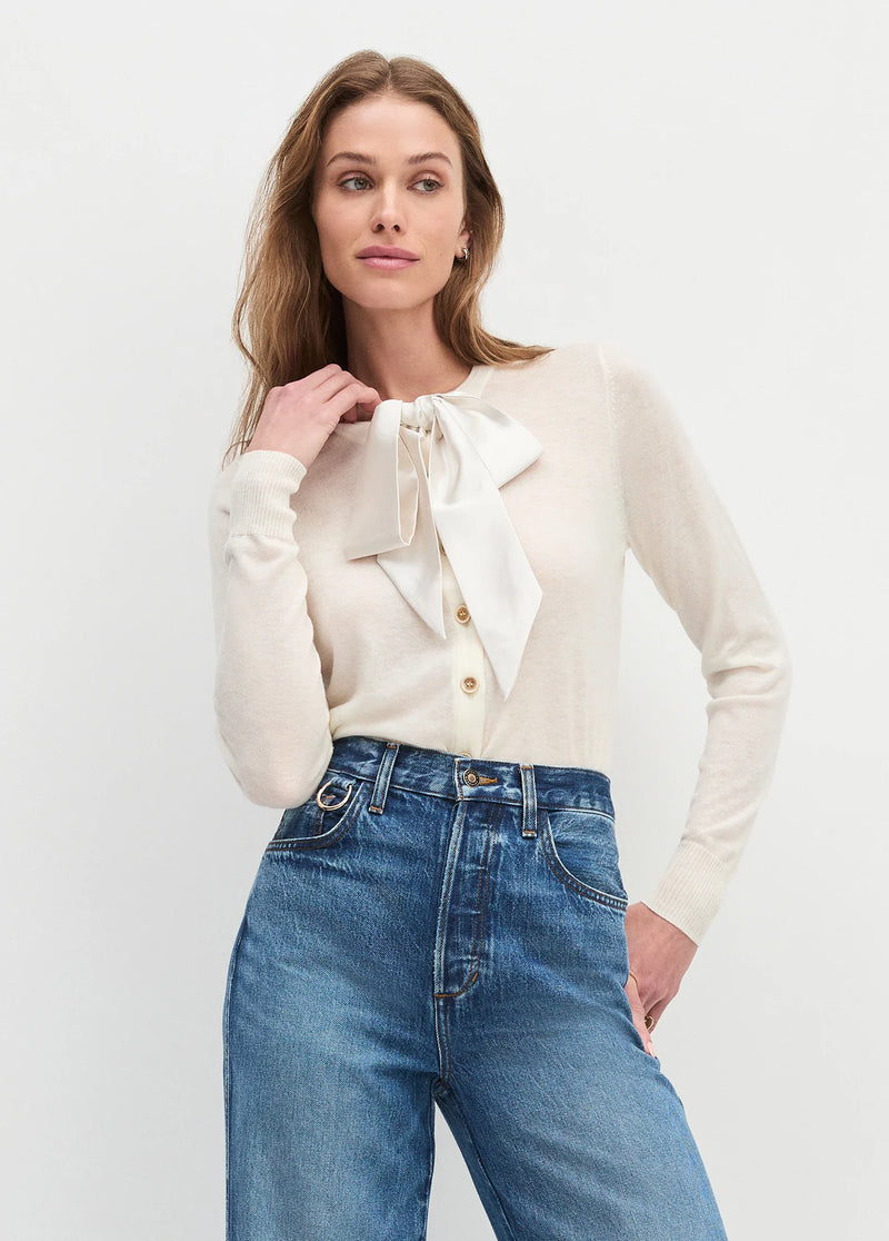 The Take A Bow Cardigan Ivory