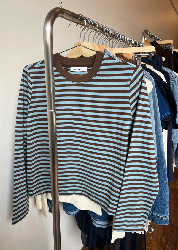 Meet Me in Paris Top Blue/Brown