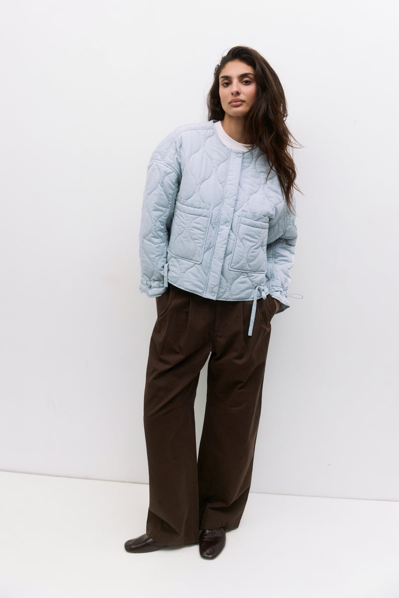 MG Downtown Quilted Jacket Baby Blue