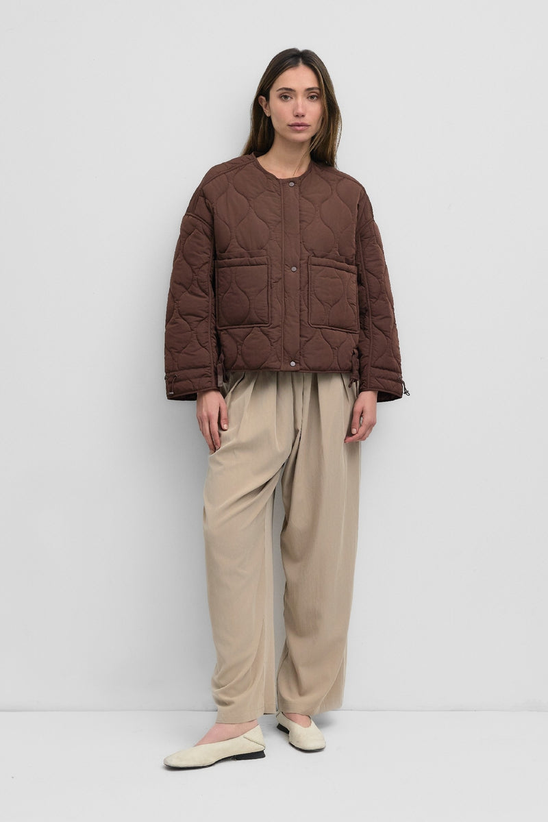 MG Downtown Quilted Jacket Chestnut