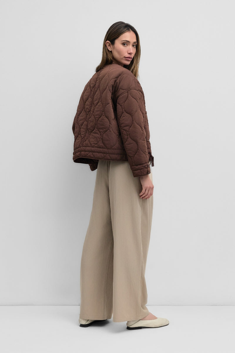 MG Downtown Quilted Jacket Chestnut