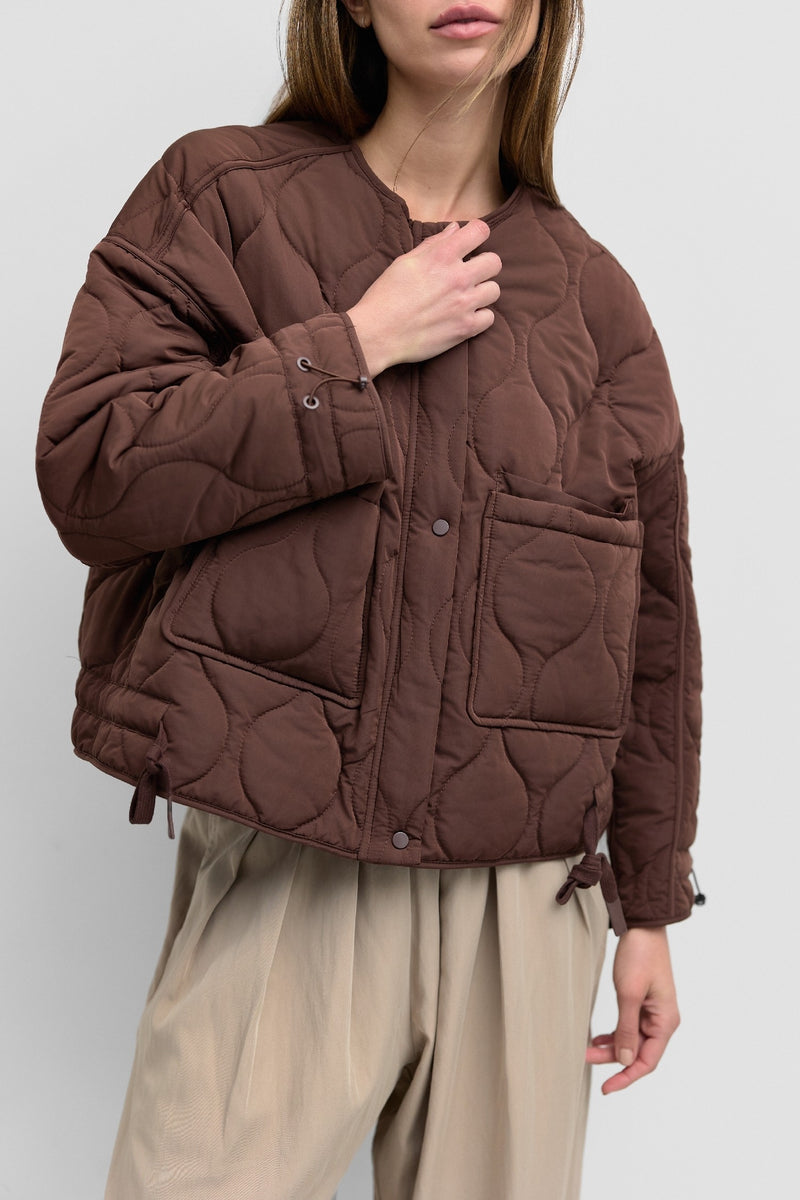 MG Downtown Quilted Jacket Chestnut