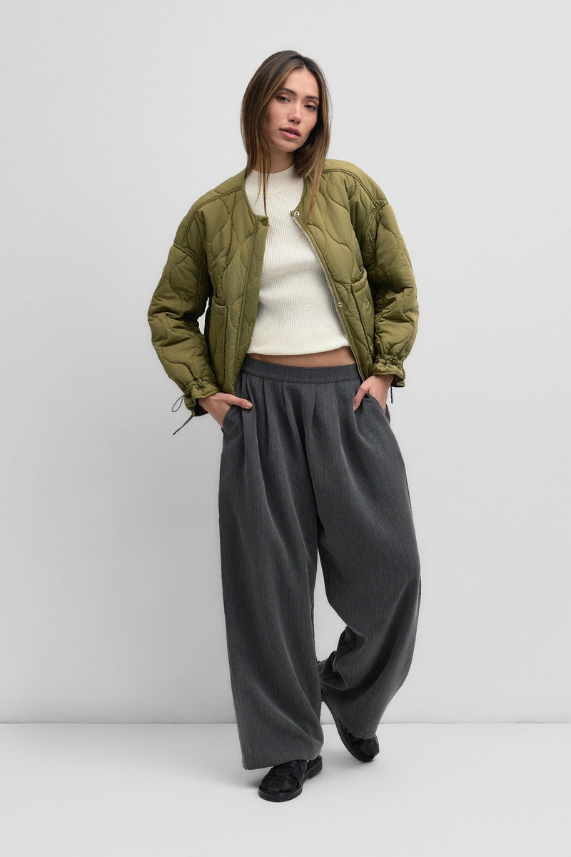 MG Downtown Quilted Jacket Olive